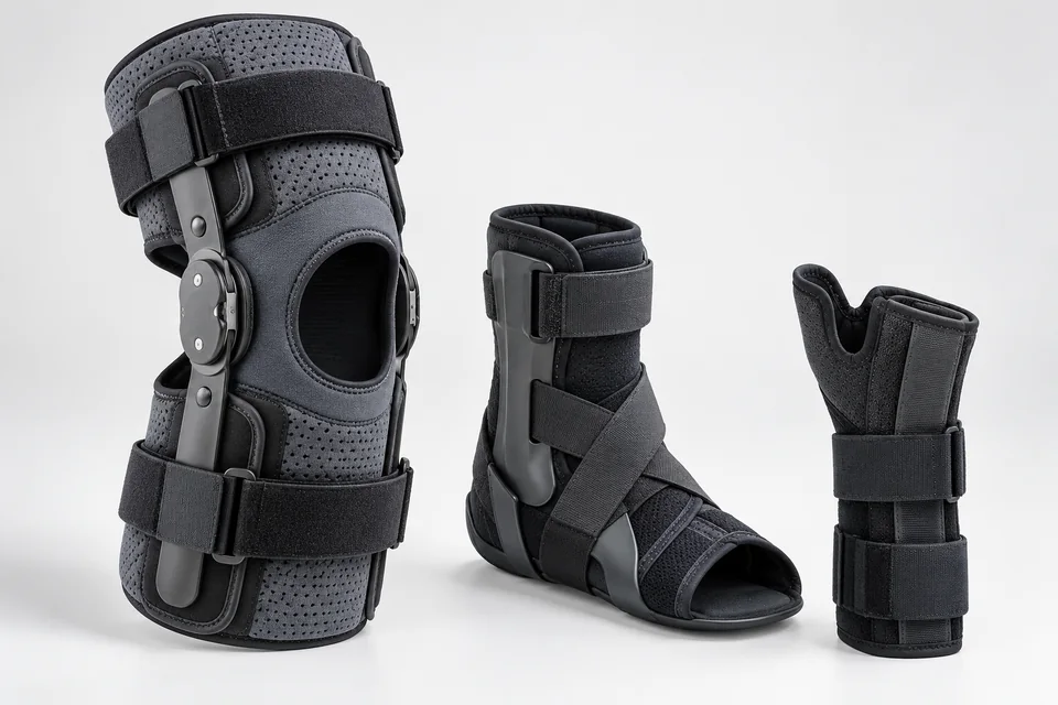 Orthopedic knee, ankle, and wrist braces